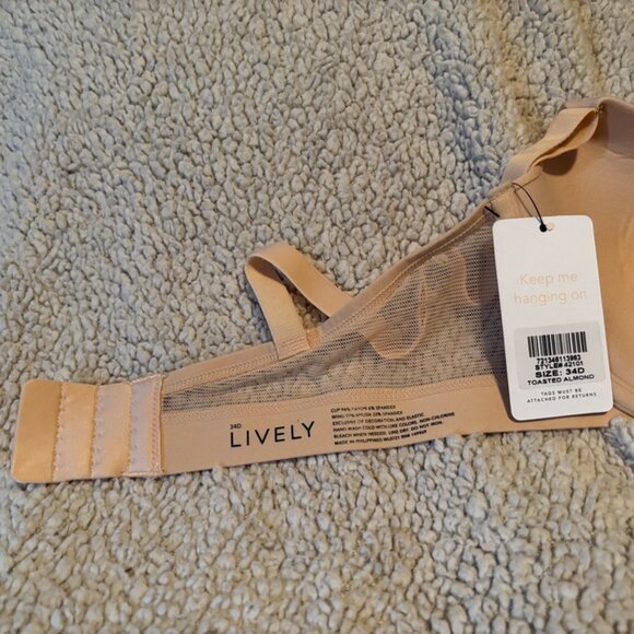 Lively The All-Day T-Shirt Bra: Toasted Almond - 34D - Picture 4 of 4